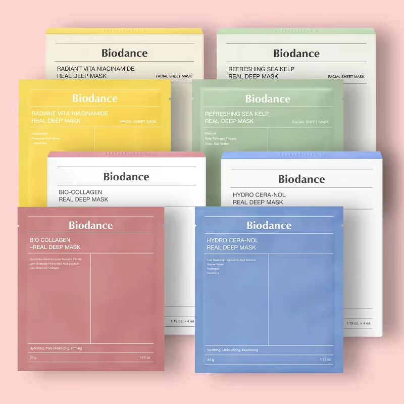 BIODANCE Bio-Collagen Real Deep Mask, Hydrating Overnight Hydrogel Mask, Pore Minimizing, Elasticity Improvement Korean Skincare