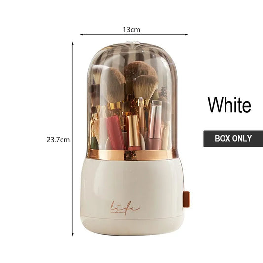 Makeup Storage Organizer with Lid Waterproof Cosmetics Skincare Organizer for Vanity Portable Cosmetics Storage Box for Girls